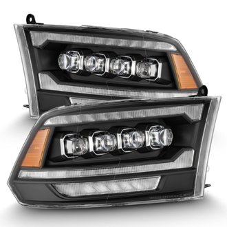 09-18 Dodge Ram 2500 NOVA LED Proj Headlights Plank Style Design Black w/ Activation Light