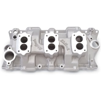 C-357-B Triple-Deuce Manifold for S/B Chevy 4-Bolt Carb Pattern