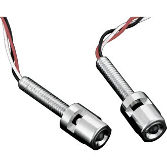 Led License Plate Light With Red Accent Light Universal Chrome