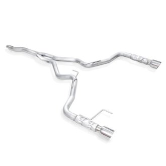 2015-16 Mustang 2-1/2in Catback Retro Chambered Mufflers Factory Connection