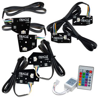 2019-2021 RAM 1500 ColorSHIFT(tm) RGBW+A LED Projector Headlight DRL Upgrade Kit