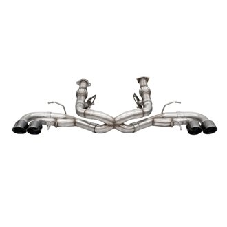 Corsa 2020-25 Corvette C8 3in Xtreme Cat-Back Exhaust 4.5in Black Quad Tips - Deletes stock AFMValve