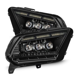 13-14 Ford Mustang NOVA LED Proj Headlights Alpha-Blk w/Actv Light & Seq.Sig / SB DRL