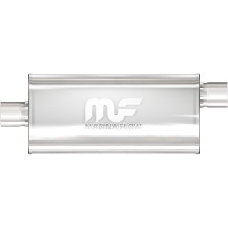 2.5 in/2.5 in Offset/Center; 5 in x 18 in x 8 in Body Muffler
