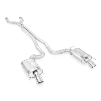 2009-15 Cadillac CTS-V Sedan 3in Catback System X-Pipe Chambered Mufflers 4in Tips