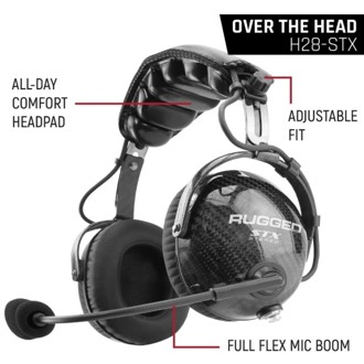 Alphabass Carbon Fiber Headset For Stereo And Offroad Intercoms Over The Head