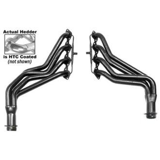 SILVER LONG-TUBE E.O. HEADERS For 67-91 GM 396-454 TRUCKS With A.I.R.