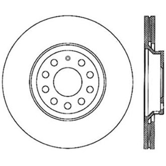 Sport Slotted Cryo Brake Rotor; Rear Left