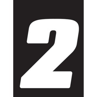 Dirt Digits 3pk 4 in. - High Gloss Number 2 - White