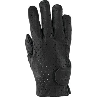 Leather By River Road Tucson Leather Perforated Gloves Black - Small