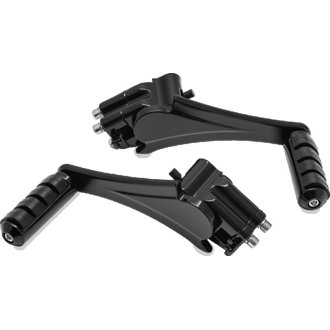Adjustable Passenger Pegs With ISO Small Pegs 10 and Up Black