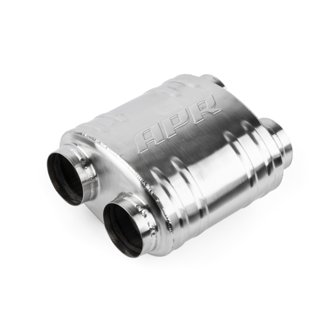 Premium Sound Absorption Muffler - Dual 70mm (2.75in) - Oval Body 217mm x 134mm x 210mm