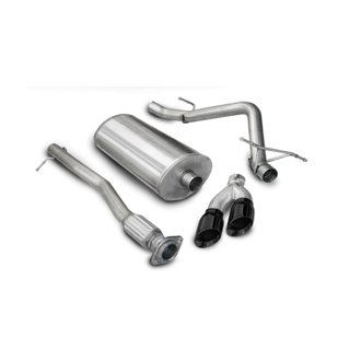 Corsa 10-10 GMC Sierra Denali 6.2L V8 3in Cat-Back Single Side w Twin 4in Black Pro-Series T