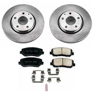 Oe Stock Replacement Low-Dust Ceramic Brake Pad And Rotor Kit