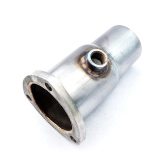 Collector Adapter 3-Bolt 3in OD Tubing 2-1/2in OD Outlet + O2 Bung