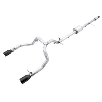 AWE 0FG Split Rear Exit for 4th Gen Silverado/Sierra 1500 5.3L (Flat Bumper)
