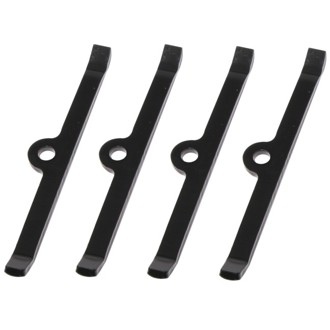 Chevrolet Small Block Valve Cover Hold Downs - Steel - Black Powder Coat - Set of 4