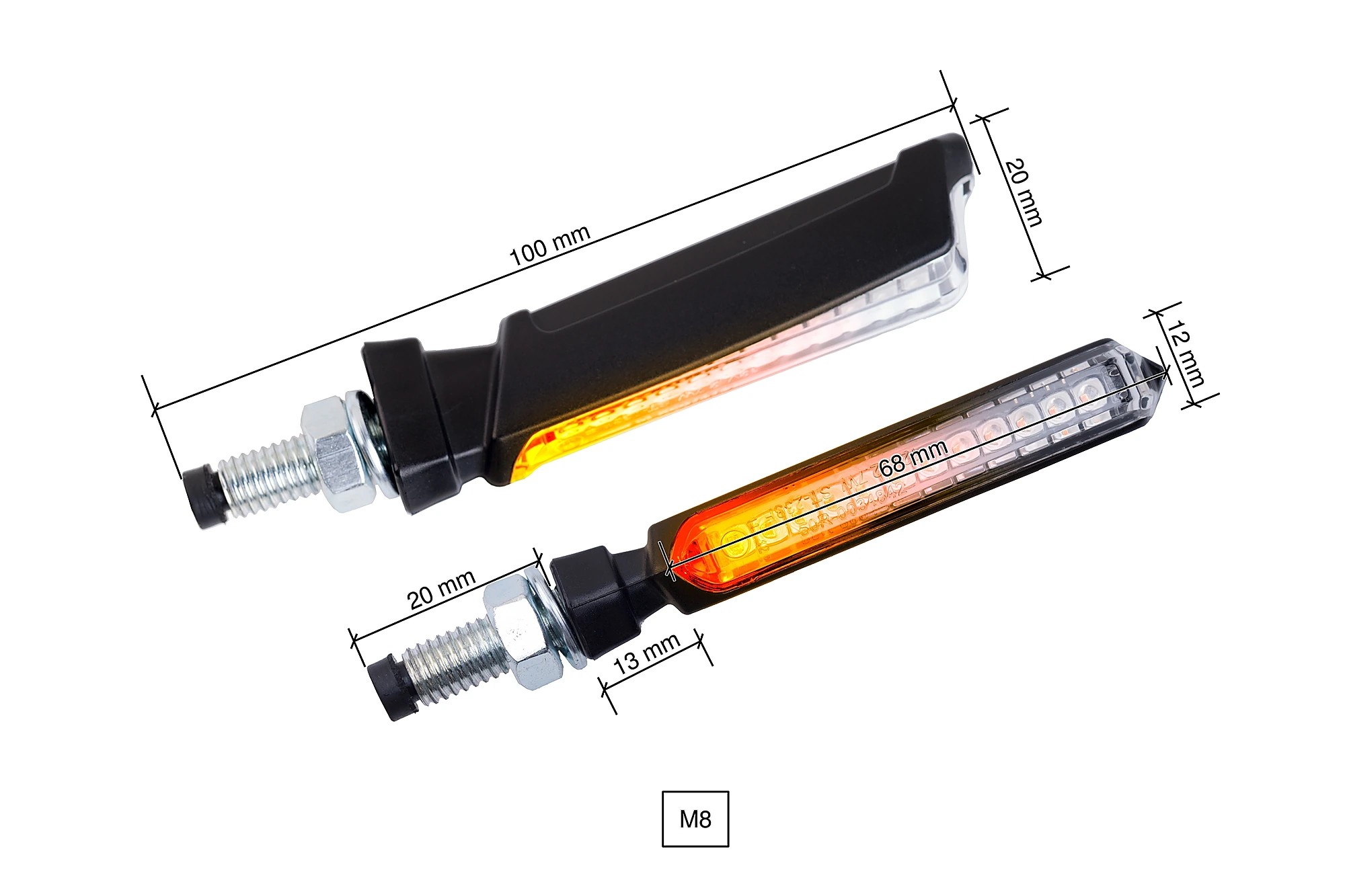 Thin Turn Lights Black