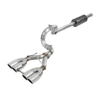 Rebel Series 2-1/2 IN 304 Stainless Steel Cat-Back Exhaust w/ Polished Tip