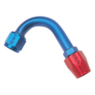 Performance -8 AN Red/Blue 120 Degree Full Flow Hose End (1-1/4in Centerline Radius