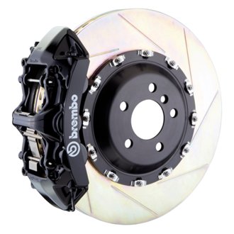 03-13 Flying Spur Front GT BBK 6 Piston Cast 411x34 2pc Rotor Slotted Type1 -Black