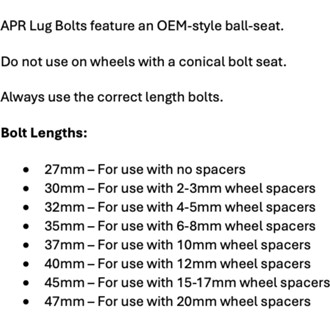 Wheel Spacer Kit With Lug Bolts - 20mm Thick - 57.1mm CB - 47mm Bolts