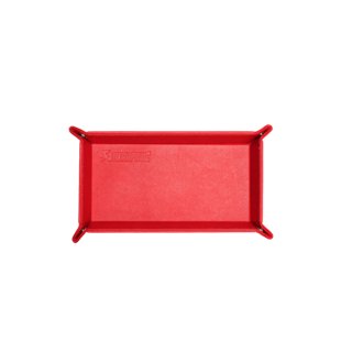 Leather Desk Valet - Red