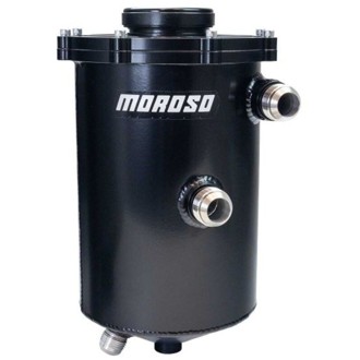 2 Piece 13in Tall 7in Dia 5.5 Quart Dry Sump Tank - Black