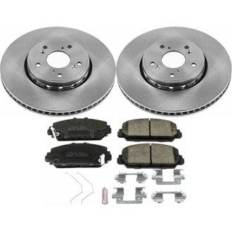 Oe Stock Replacement Low-Dust Ceramic Brake Pad And Rotor Kit