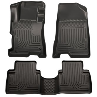 14 Kia Sorento Weatherbeater Black Front & 2nd Seat Floor Liners