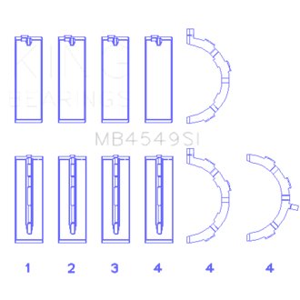 Ford EcoBoost 3.5L/3.7L V6 Main Bearing Set - Size STD