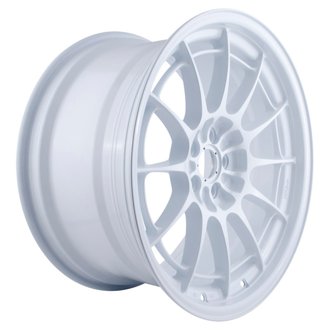 NT03+M 18x9.5 5x114.3 40mm Offset 72.6mm Bore Vanquish White Wheel (MOQ of 40
