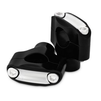 Reaper Riser Clamp 2-Bolt 1-1/2in Tall for 1in Bar, Set - Black Machined