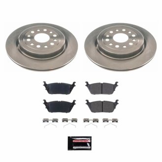 Oe Stock Replacement Low-Dust Ceramic Brake Pad And Rotor Kit