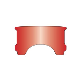 77-93 Harley-Davidson FLHS Heritage Replacement Window-Red