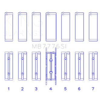 BMW N55B30A/N53B30A/N52B30A Main Bearing Set - Size STD