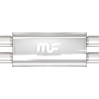 3 in/3 in Dual/Dual; 5 in x 18 in x 8 in Body Muffler