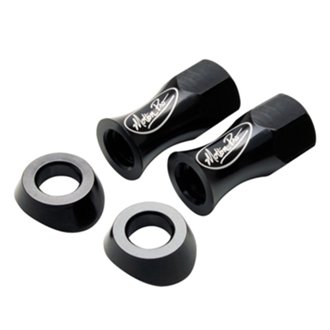 LITELOC RIM LOCK NUTS WITH BEVELED WASHERS 13MM, BLACK, SET OF
