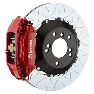99-04 996 Rear GT BBK 4 Piston Cast 345x28 2pc Rotor Slotted Type3-Red