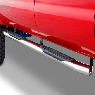 415 Side Steps w Mounting Brackets Kit - Welded End Caps - Diesel - Crew Cab