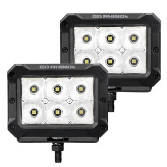 Bright Series - 4x3 Rectangular LED Spot Lights, Pair