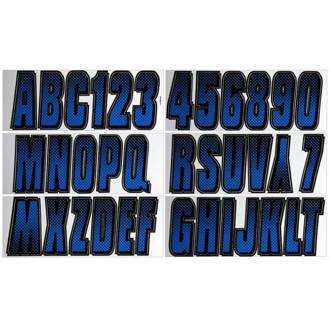 Boat Lettering Registration Kit 3 in. - 300 Blue/Black