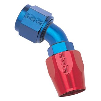 Performance -4 AN Red/Blue 45 Degree Full Flow Hose End