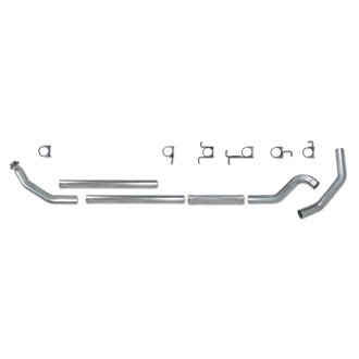 Diamond Eye KIT 4in Turbo Back MFLR RPLCMENT PIPE SGL SS: 98.5-02 DODGE CUMMINS 5.9L