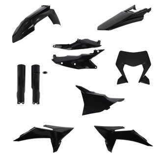 2026 KTM 250-500 EXC-F/ 125-300 XC-W/ 450 XCF-W Full Plastic Kit - Black