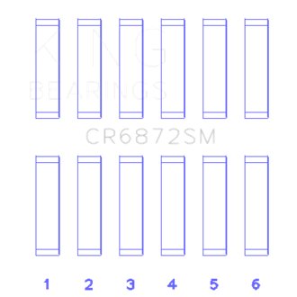 Toyota 1GR-FE Connecting Rod Bearing Set - Size STD