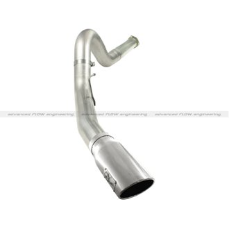 Large Bore-HD 5 IN 409 Stainless Steel DPF-Back Exhaust System w/Polished Tip