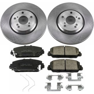 Oe Stock Replacement Low-Dust Ceramic Brake Pad And Rotor Kit