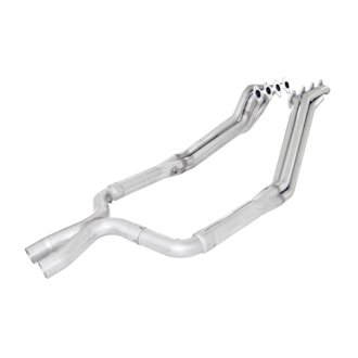 2005-10 Mustang GT 1-3/4in Headers 3in High-Flow Cats X-Pipe Factory Connection
