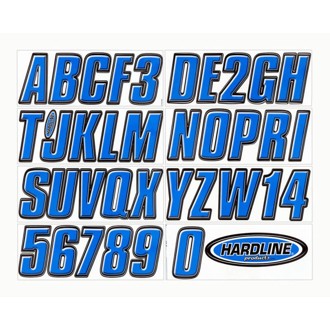 Boat Lettering Registration Kit 3 in. - 400 Blue Solid